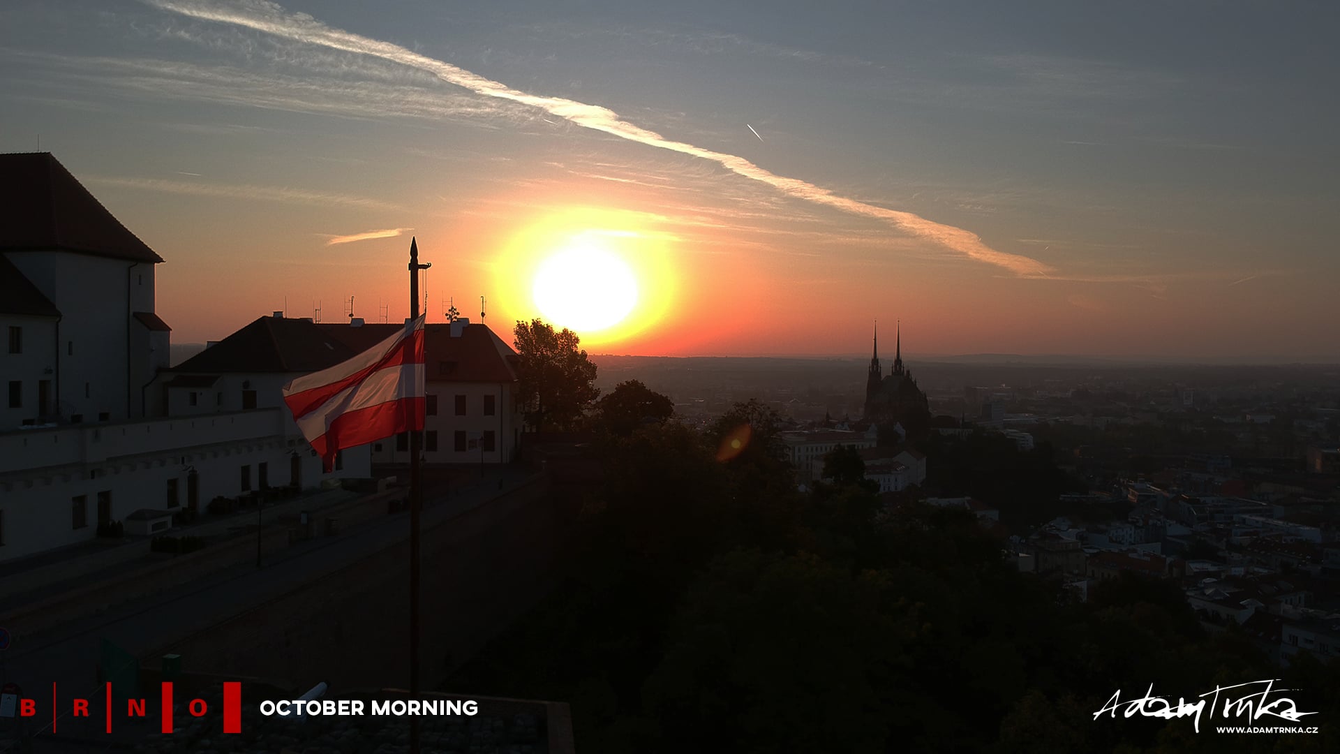 Brno - Říjnové ráno z dronu